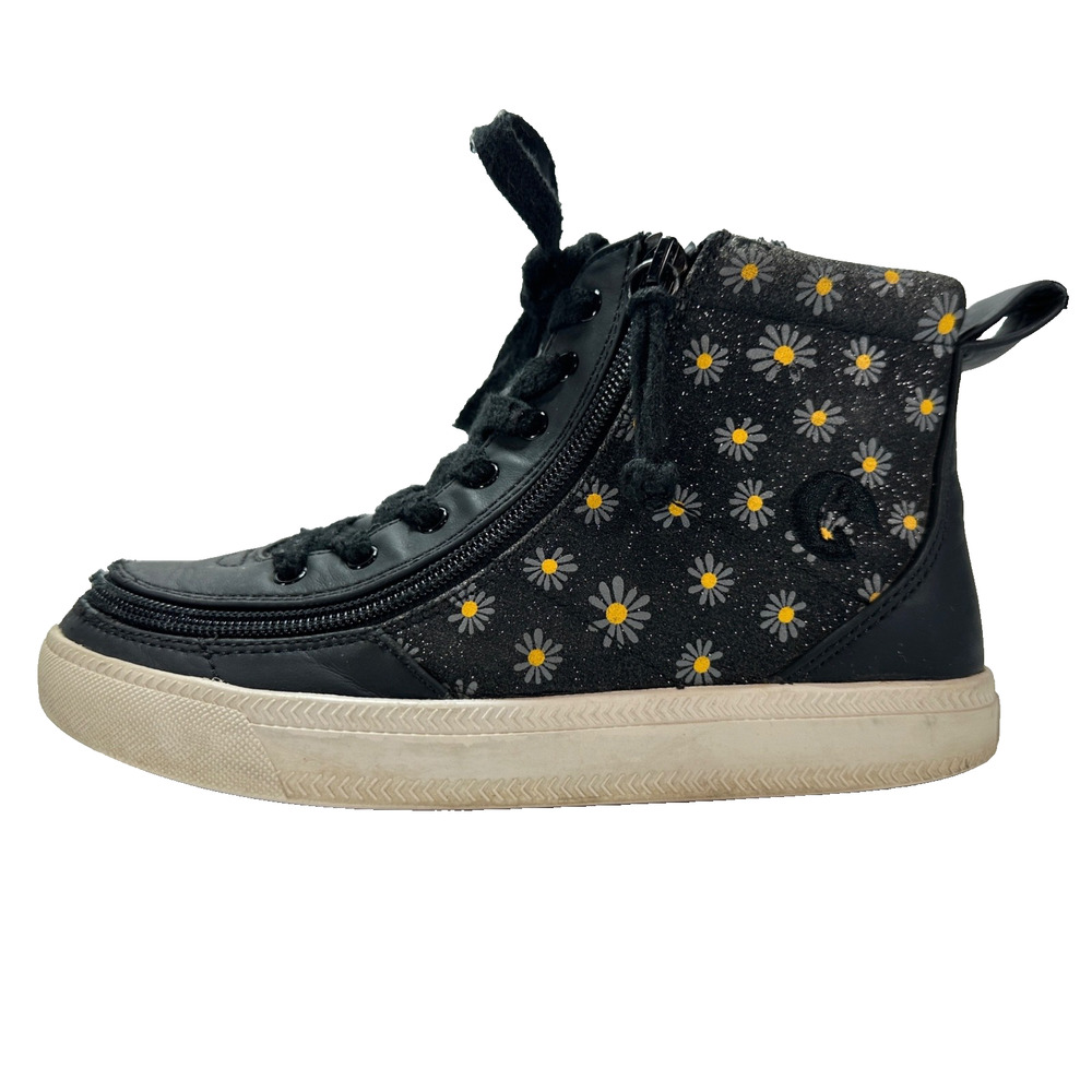 Billy Classic Lace High Glitter Black Daisy Girls Shoes Kids Size 2M BK22300-002